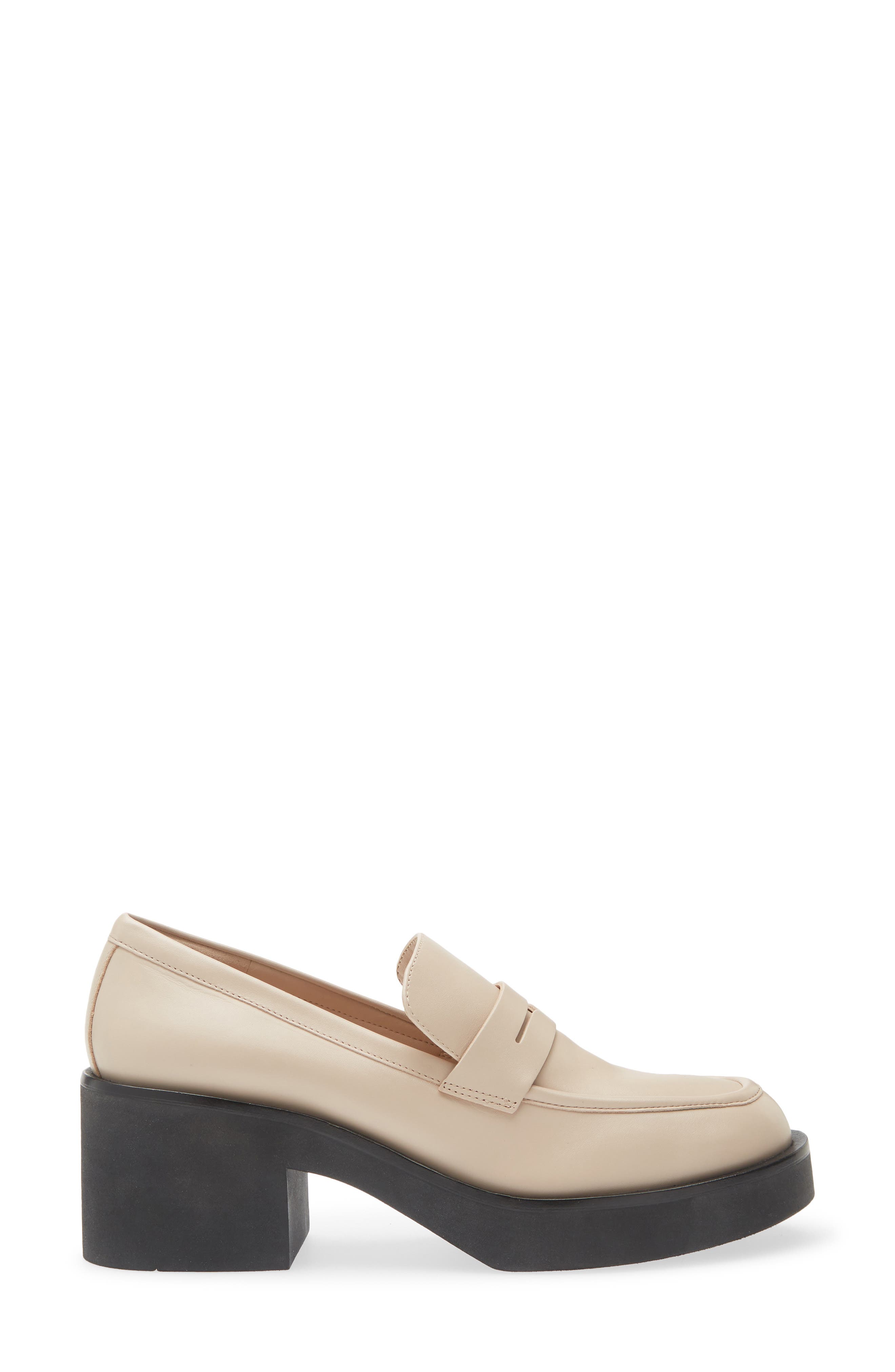 Stuart Weitzman Sussex Loafer, Alternate, color, Museline/ Black