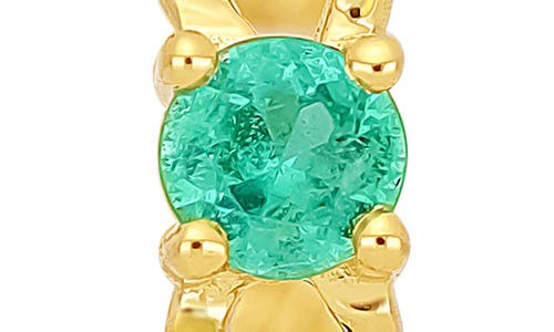 Bony Levy El Mar Emerald Hoop Earrings In 18k Yellow Gold