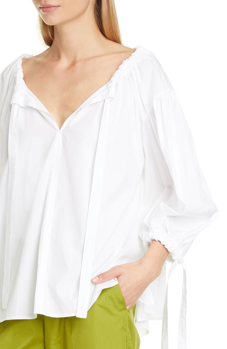 Mansur Gavriel Romantic Cotton Top, Alternate, color, 