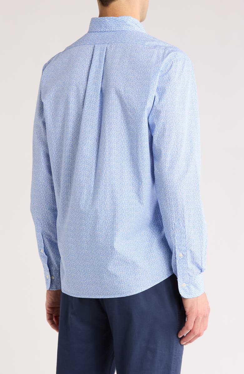 Brooks Brothers Regular Fit Ditsy Button-Down Shirt, Alternate, color, Blue