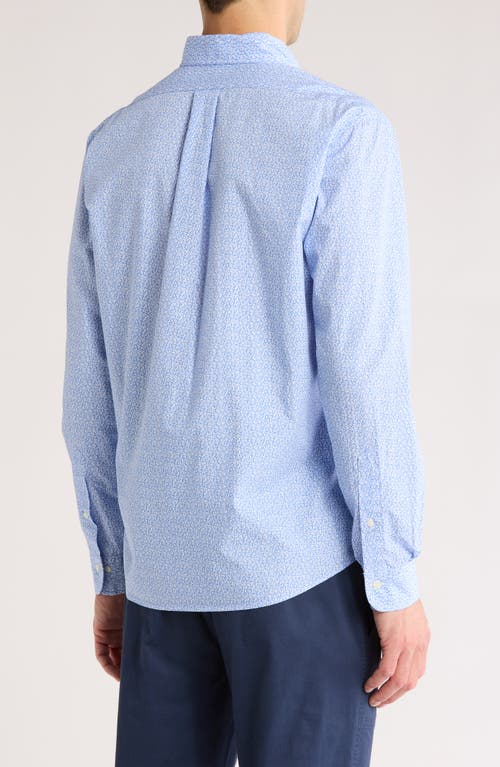 Brooks Brothers Regular Fit Ditsy Button-down Shirt In Blue