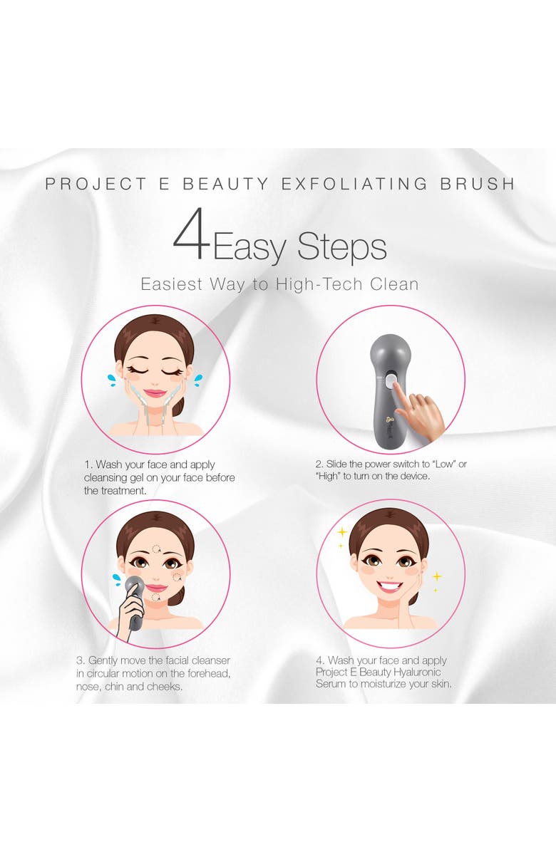 Project E Beauty Bora Electric Facial Cleanser Set, Alternate, color, White