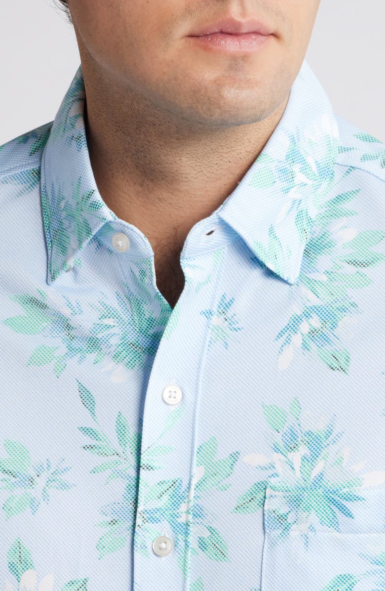 Tommy Bahama San Lucio Bloom to Spare Supima<sup>®</sup> Cotton Blend Button-Up Shirt, Alternate, color, Spa Blue