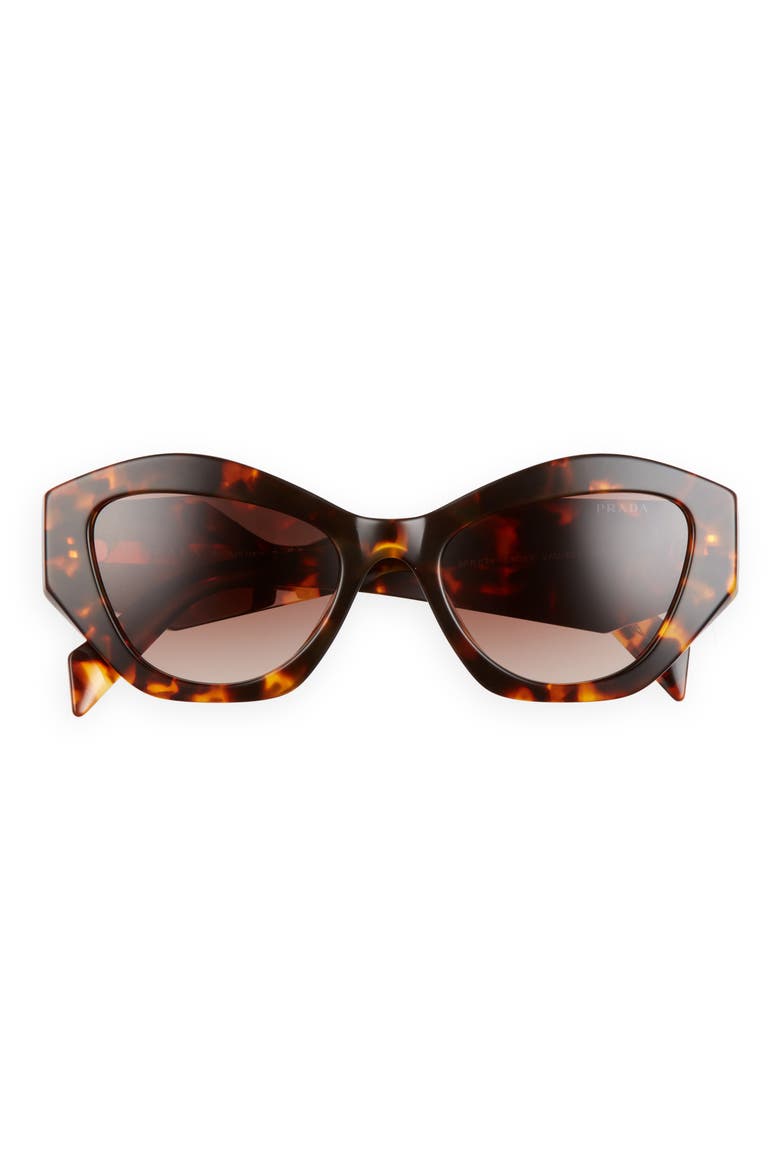 53mm Gradient Irregular Sunglasses, Main, color, HONEY HAVANA/ BROWN GRADIENT
