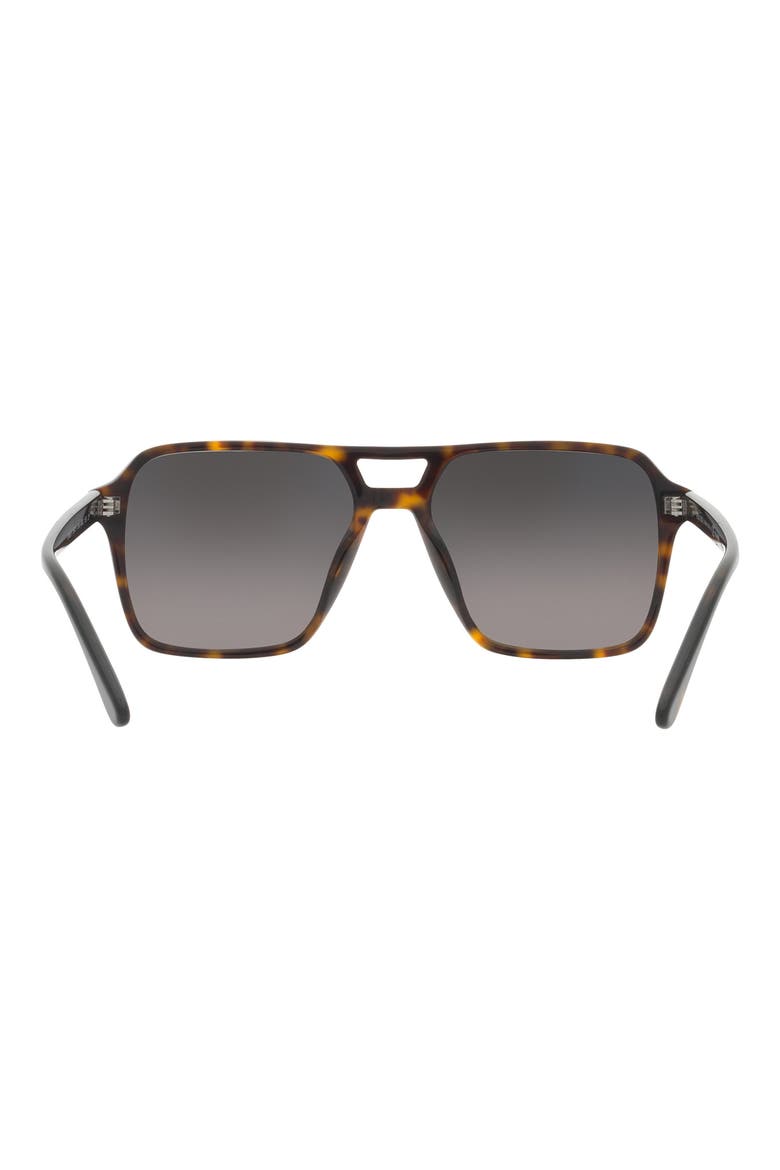 55mm Gradient Polarized Pilot Sunglasses, Alternate, color, HAVANA