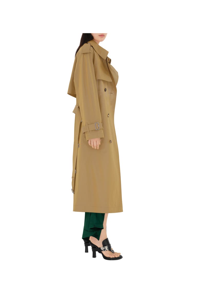 Burberry Long Gabardine Trench Coat, Alternate, color, 