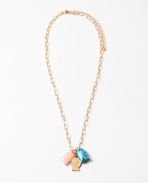 Three Lucky Fish Necklace