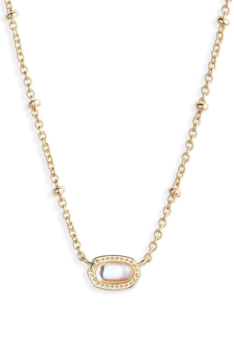 Kendra Scott Elisa Mini Pendant Necklace, Main, color, Gold Dichroic Glass