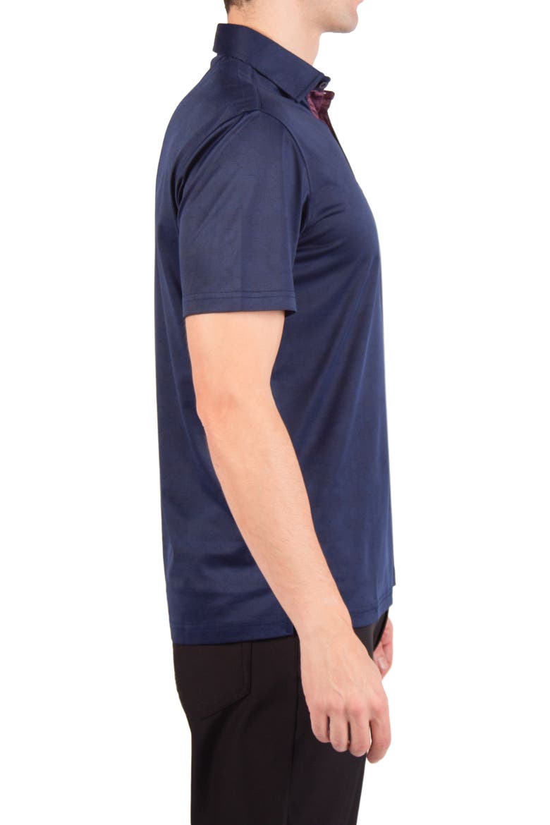 Honeycomb Textured Performance Polo, Alternate, color, NAVY