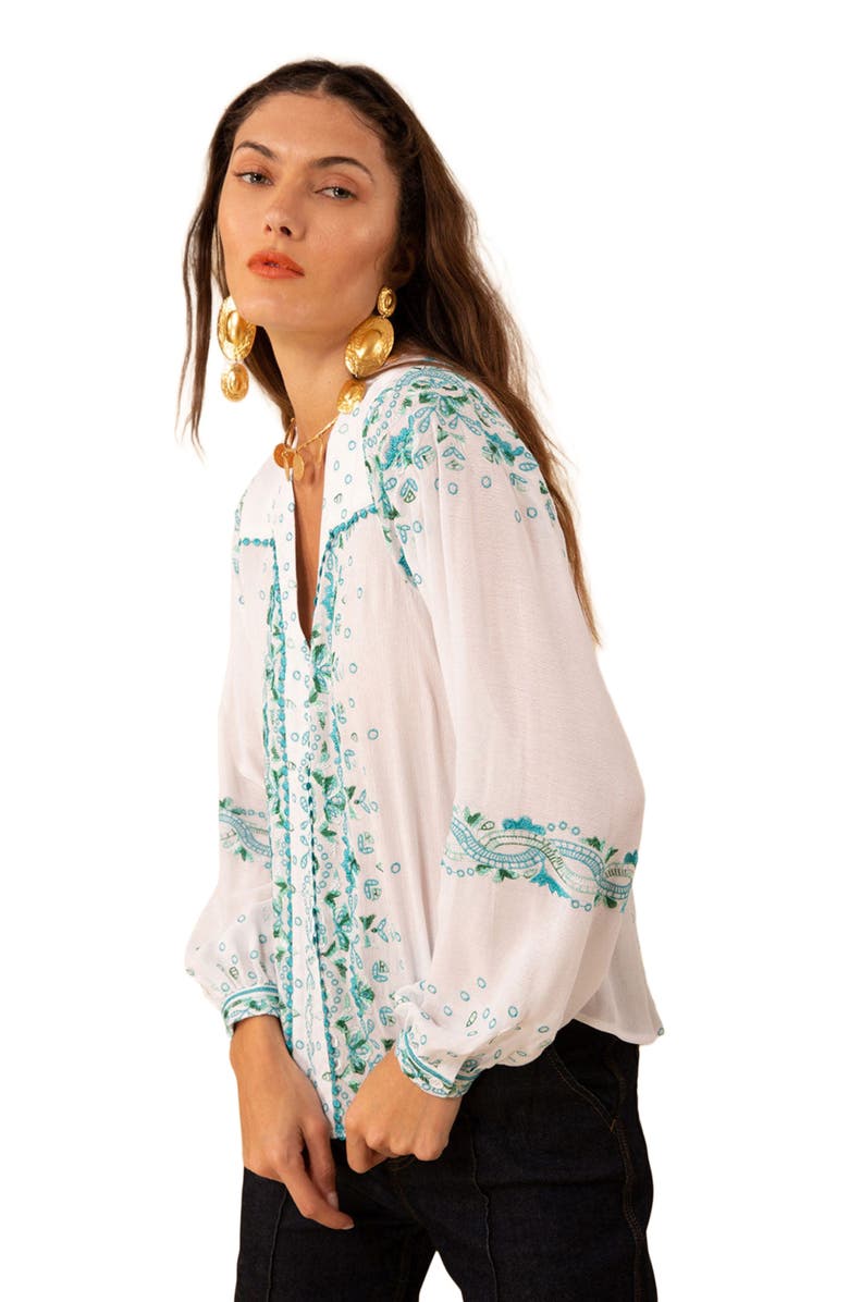 Hale Bob Cora Embroidered Top, Alternate, color, 