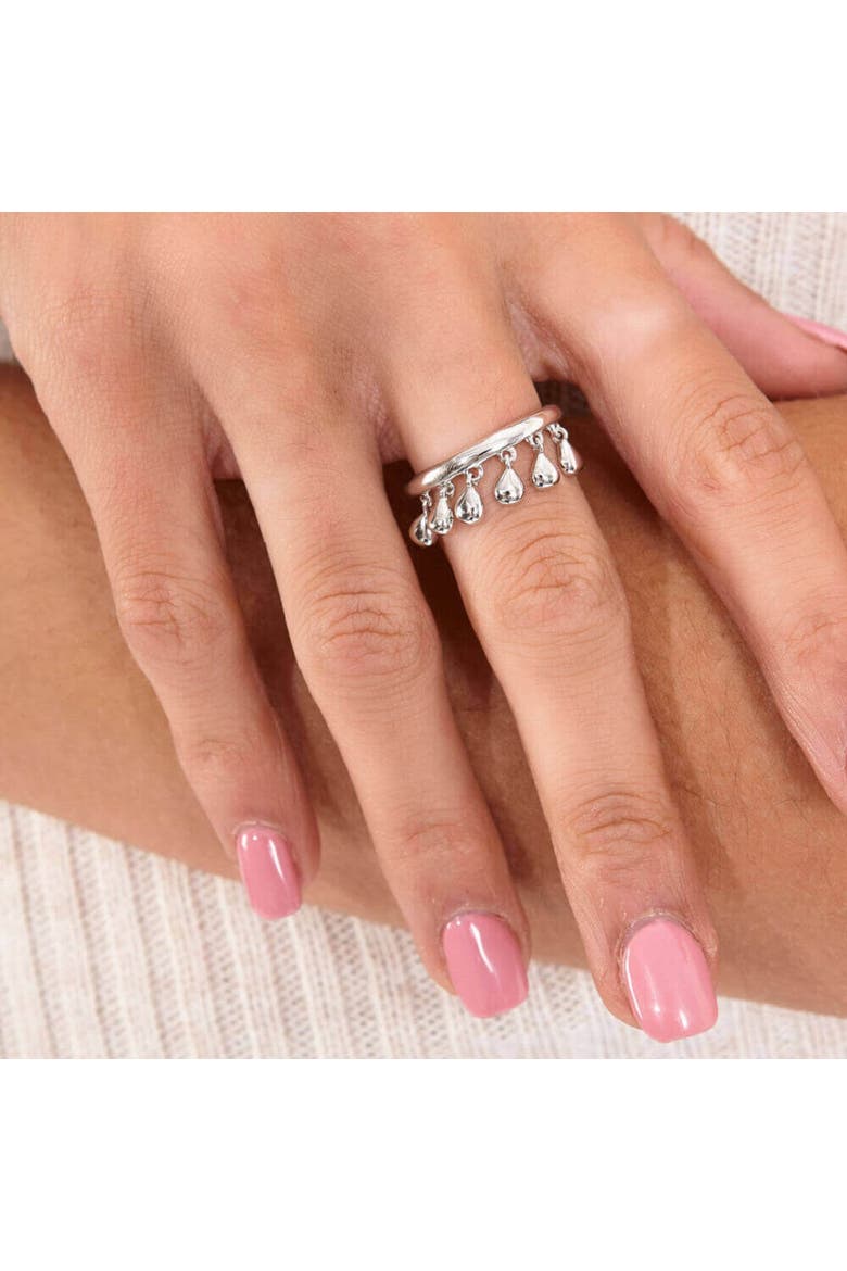 Tear Drop Ring, Alternate, color, Sterling Silver