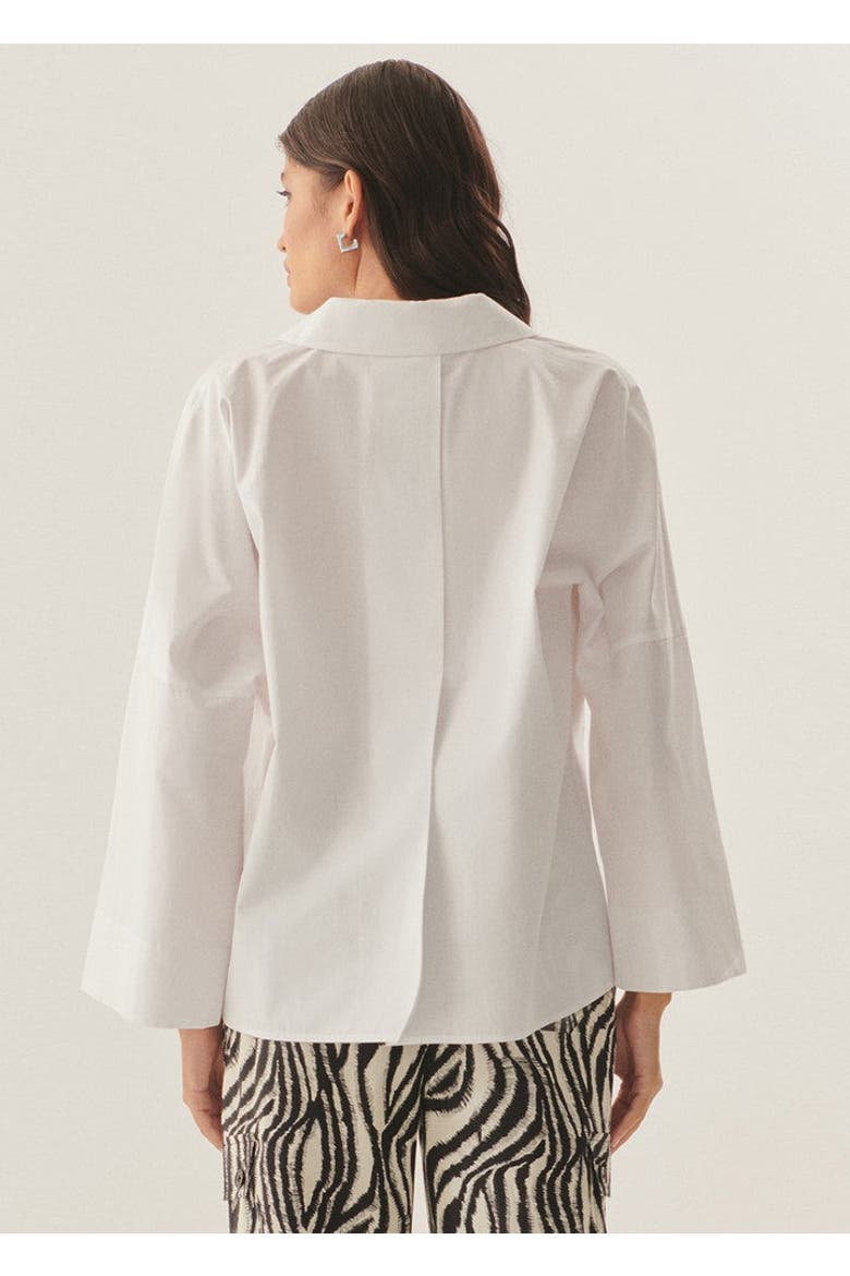 Lucia V Neck Blouse, Alternate, color, WHITE