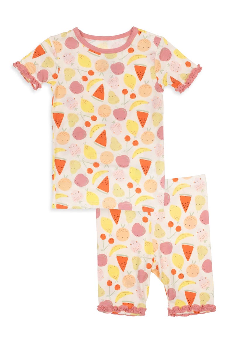 Kids' Squeeze the Day Fruit Magnetic Short Two-Piece Pajamas, Main, color, YELLOW