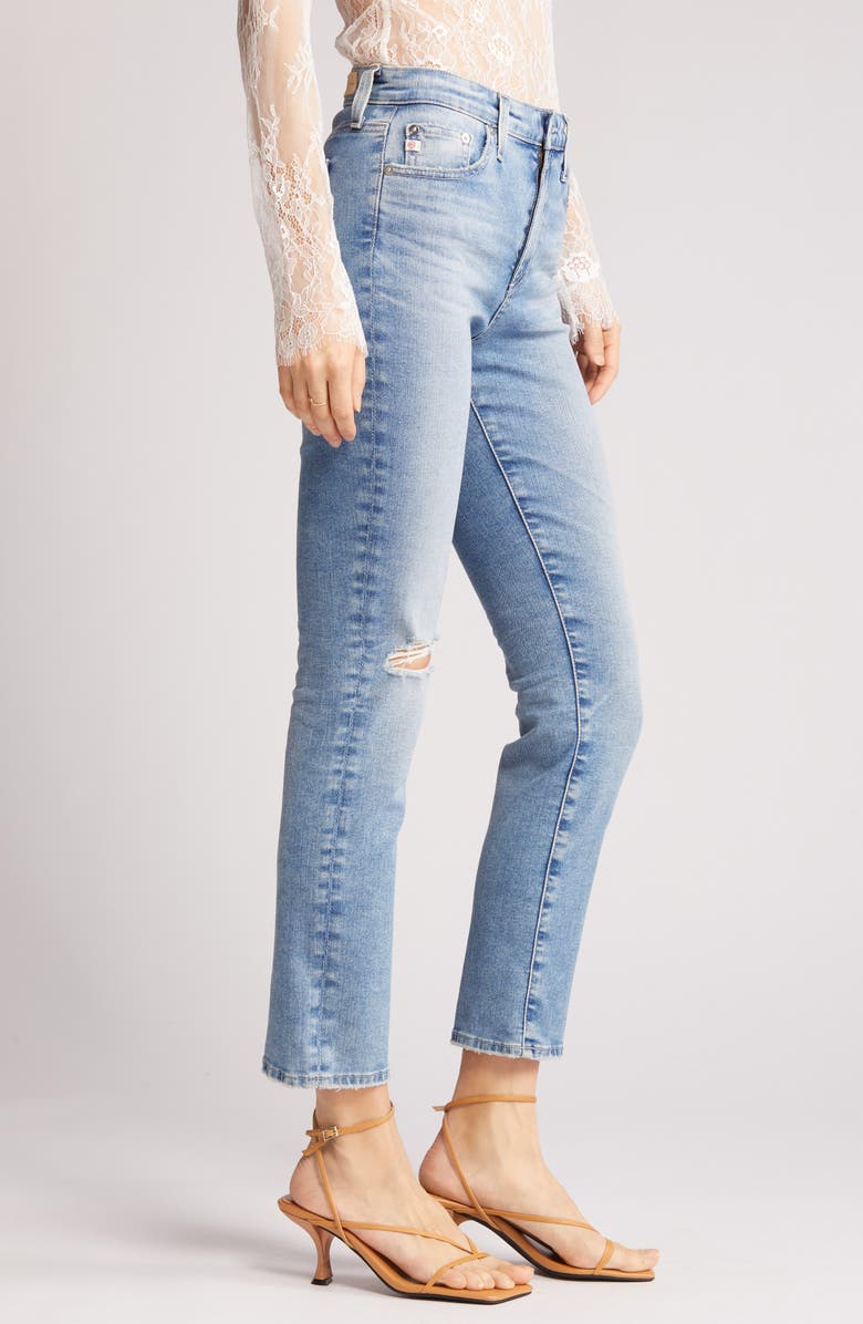 AG Mari High Waist Crop Straight Leg Jeans, Alternate, color, 18 Years Santa Fe