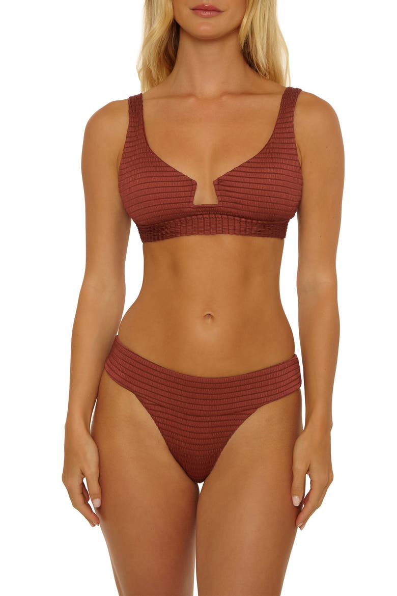Maza Underwire Bikini Top, Alternate, color, CHESTNUT