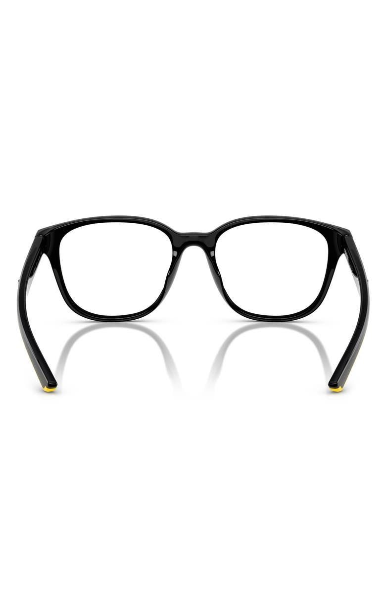 Scuderia Ferrari 54mm Round Optical Glasses, Alternate, color, Black