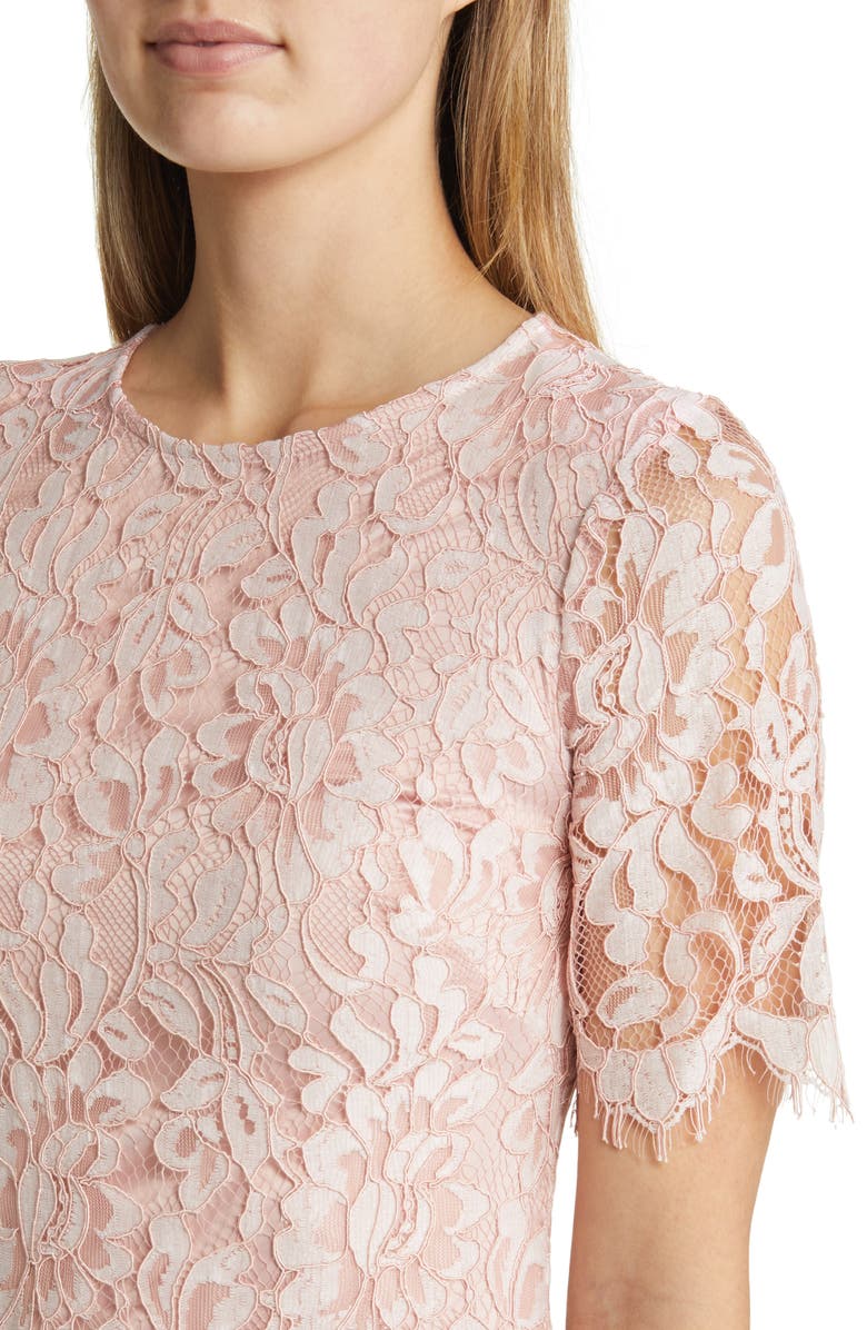 Vince Camuto Lace Midi Dress, Alternate, color, Blush