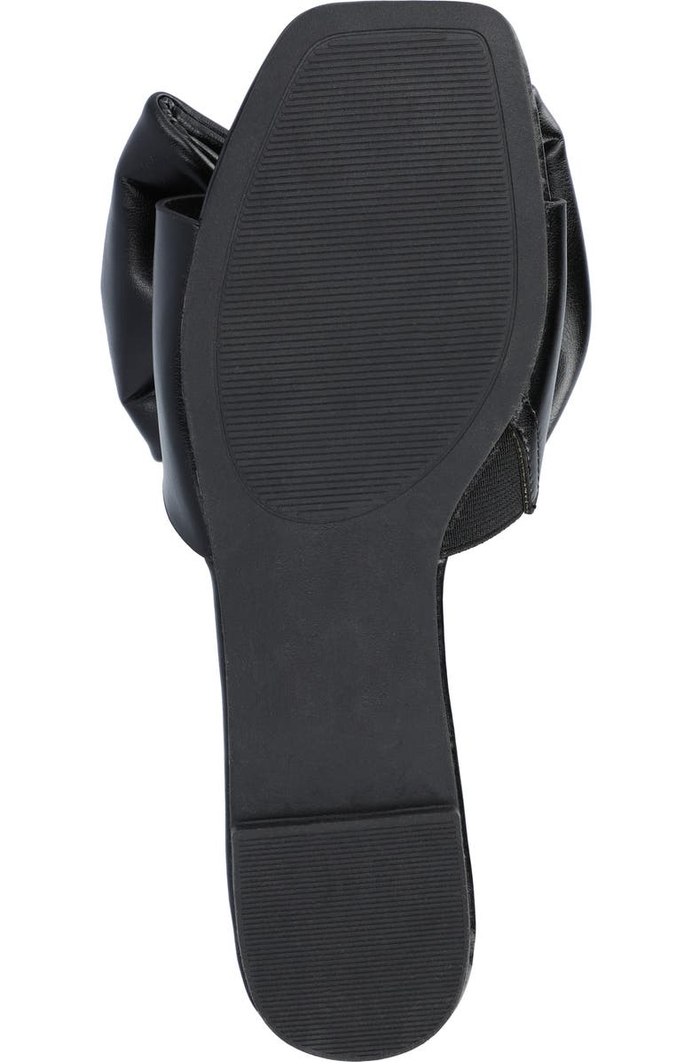 Journee Collection Fayre Bow Flat, Alternate, color, Black