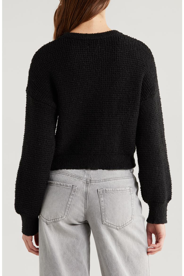 Waffle Stitch Sweater, Alternate, color, ANTHRACITE