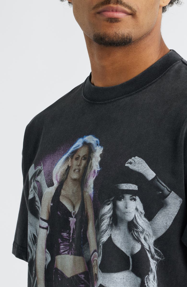 ID Supply Co WWE Trish Stratus Graphic T-Shirt, Alternate, color, Washed Black