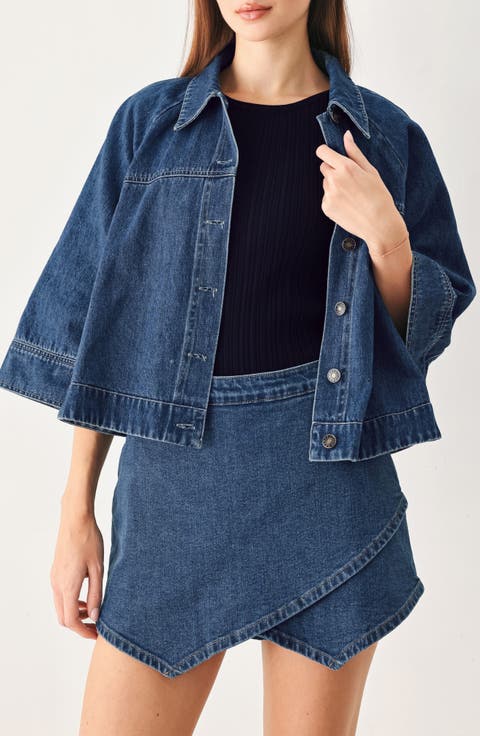 Denim Cape Jacket