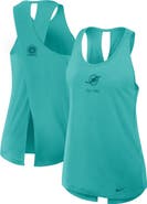 Nike Women's Nike Aqua Miami Dolphins Glory Crisscross Performance Tank Top