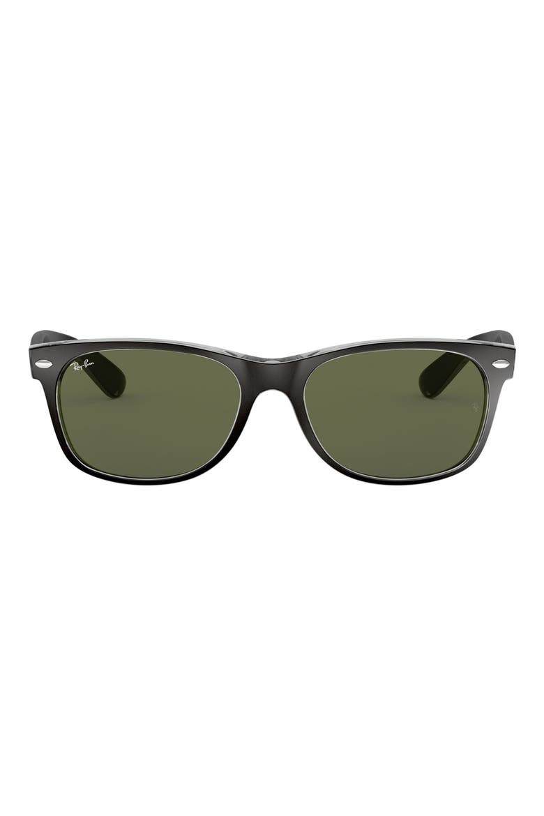 Wayfarer 58mm Rectangular Sunglasses, Main, color, BLACK/ CRYSTAL