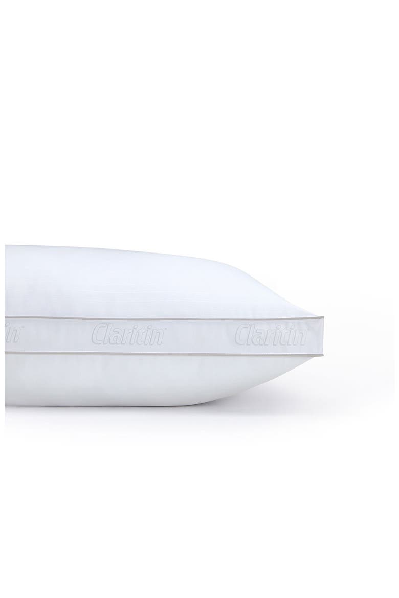 Claritin Ultimate Allergen Barrier Firm Density Pillow, Alternate, color, WHITE