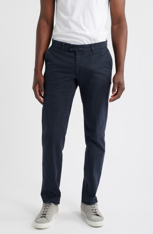 Brax Fabio Flat Front Cotton Blend Pants In Blue