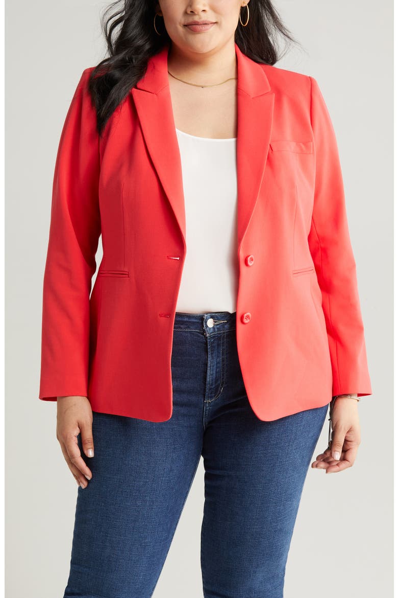 Stripe Lining Blazer, Alternate, color, GRENADINE