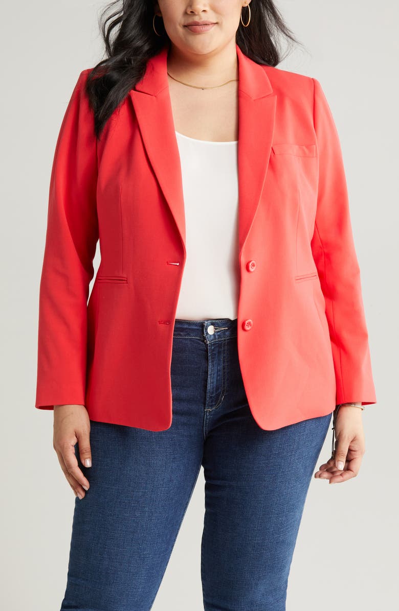 Tahari ASL Stripe Lining Blazer, Alternate, color, Grenadine