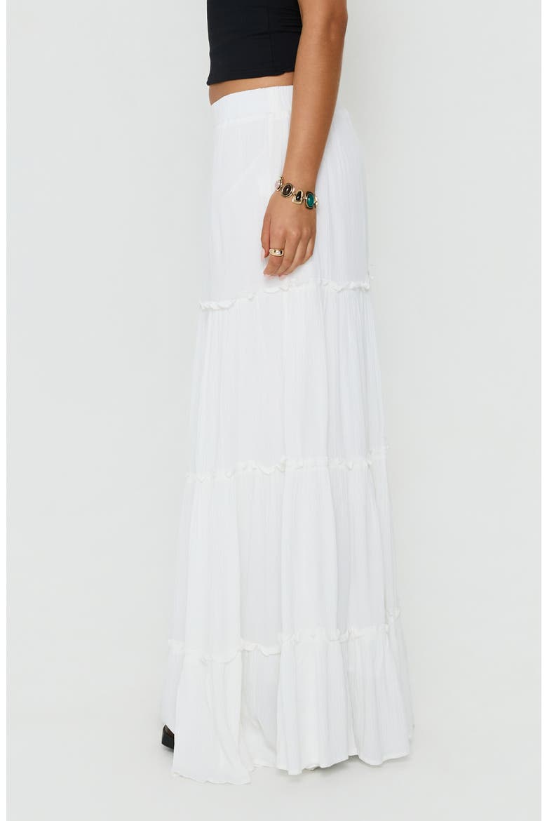 Miriah Tiered Maxi Skirt, Alternate, color, WHITE