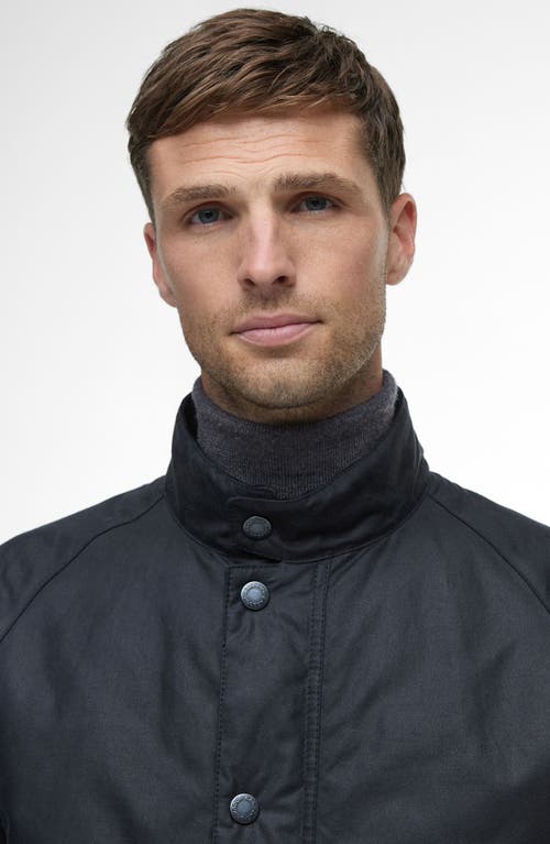 Barbour Cordhill Waxed Cotton Jacket In Blue