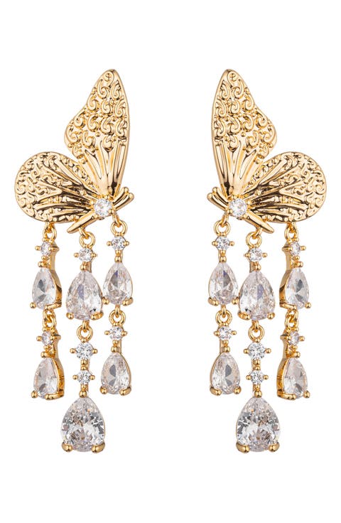 Monarch Butterfly Drop Earrings