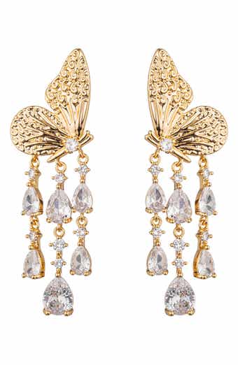 Monarch Butterfly Drop Earrings
