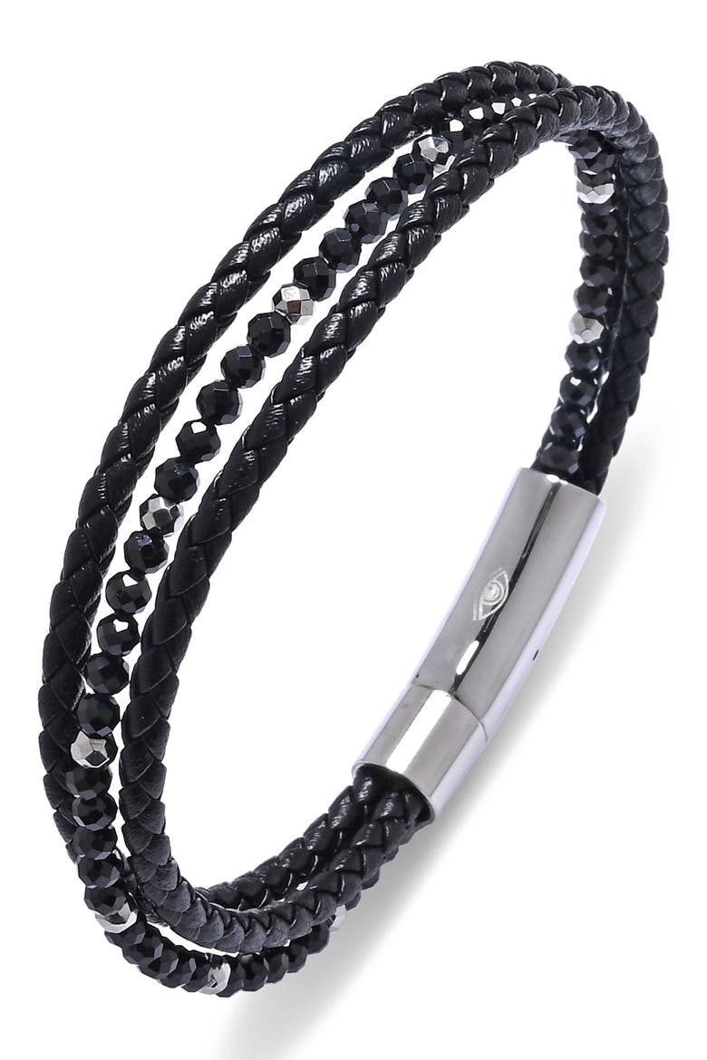 Alonso Layered Beaded Bracelet, Alternate, color, BLACK