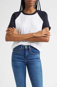 Veronica Beard Mason Cotton Baseball T-Shirt