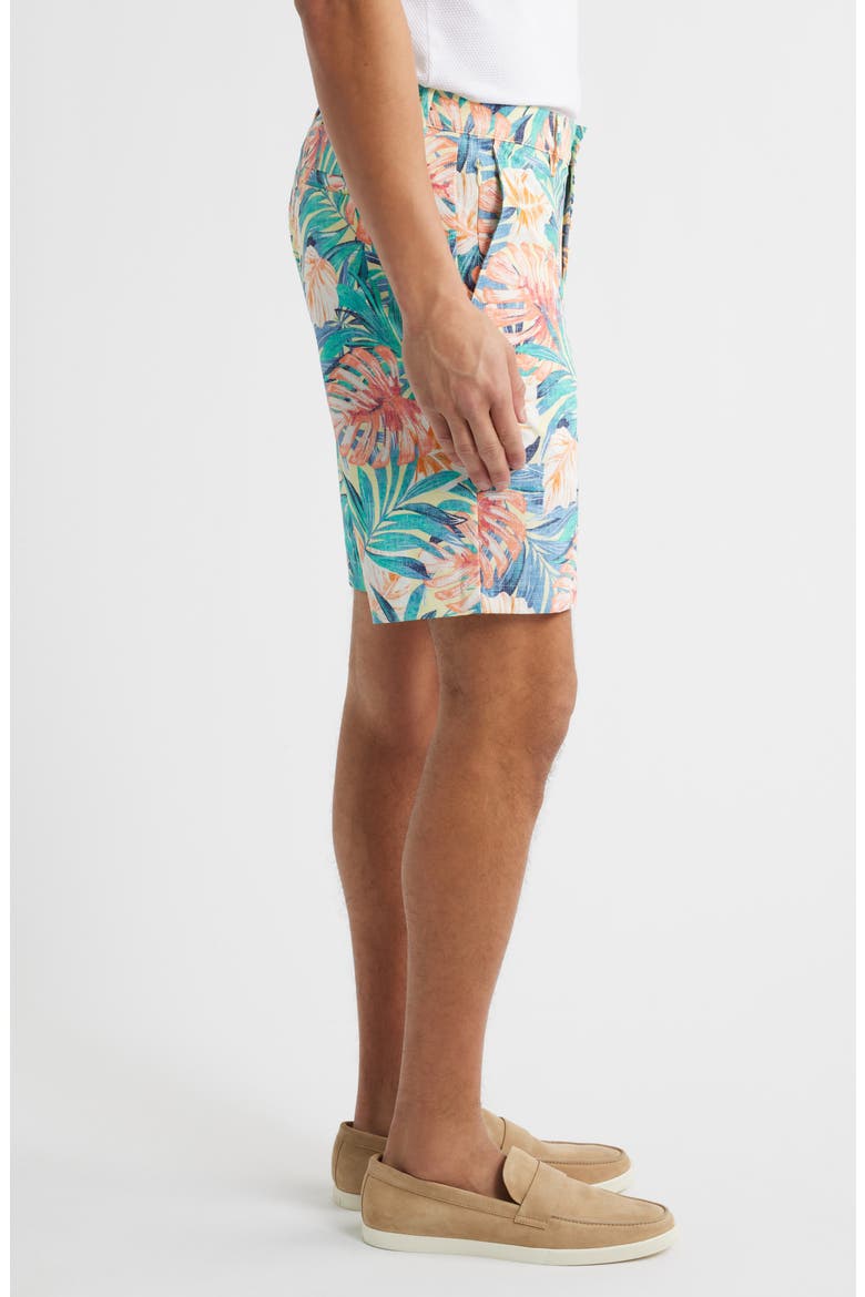 Chip Shot Positano Palms Stretch Ripstop Shorts, Alternate, color, LYCHEE