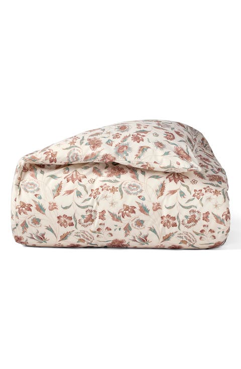 Viola Print Organic Cotton Duvet Cover