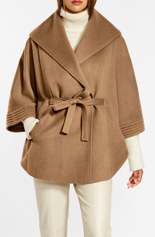 SENTALER Baby Alpaca & Wool Cape in Brown  product