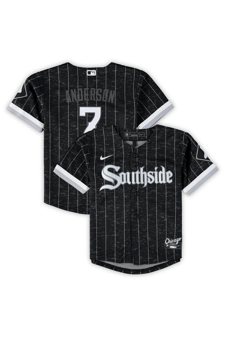 Infant Nike Tim Anderson Black Chicago White Sox City Connect Script Replica Jersey, Main, color, Black