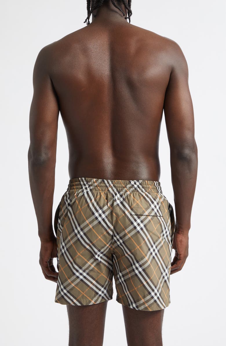 Burberry Seb Check Swim Trunks, Alternate, color, Finch Brown Ip Check