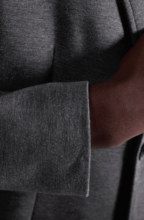 Bugatchi Soft Touch Heathered Grey Knit Blazer In Gray