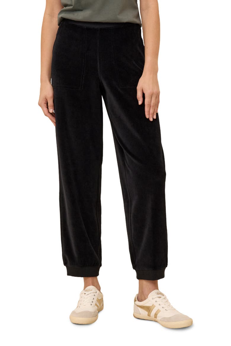 Organic Cotton Pure Velour Relaxed Sweatpant, Alternate, color, Black