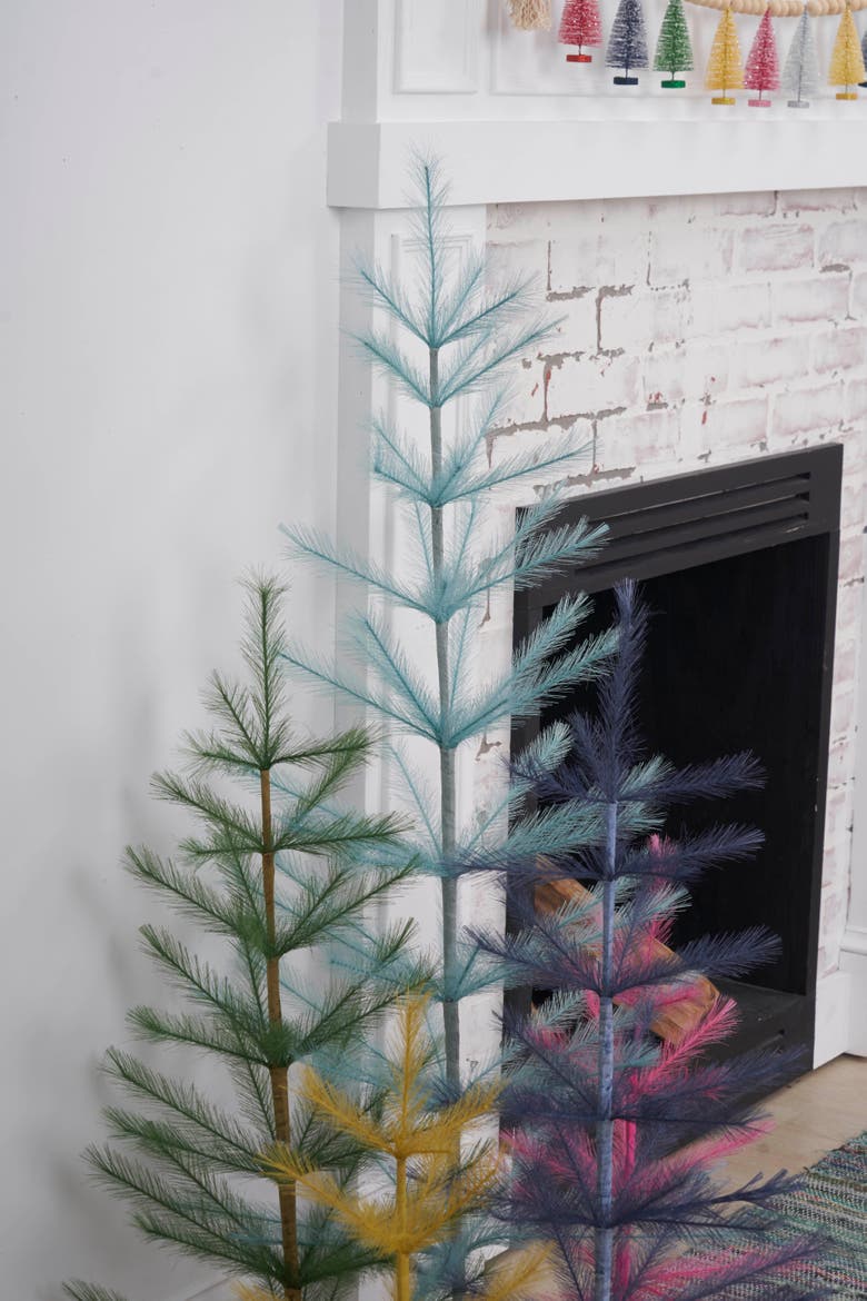36" x 10" Pampas Tree Figurines, Alternate, color, Green