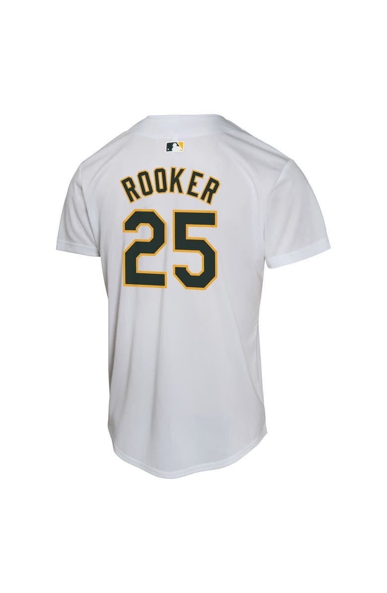 Nike Youth Nike Brent Rooker White Athletics Home Player Game Jersey, Alternate, color, White