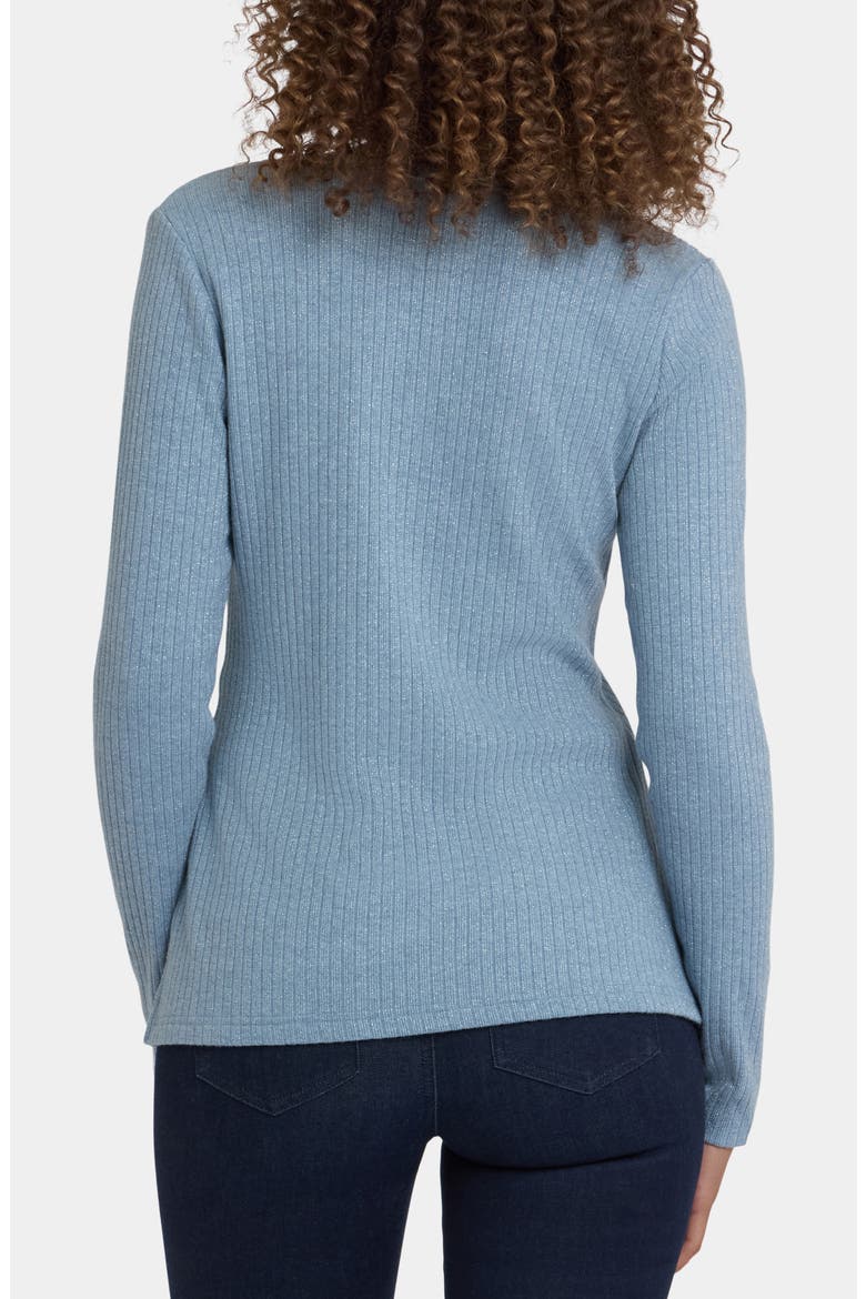 Metallic Rib Henley Top, Alternate, color, LIGHT BLUE HEATHER