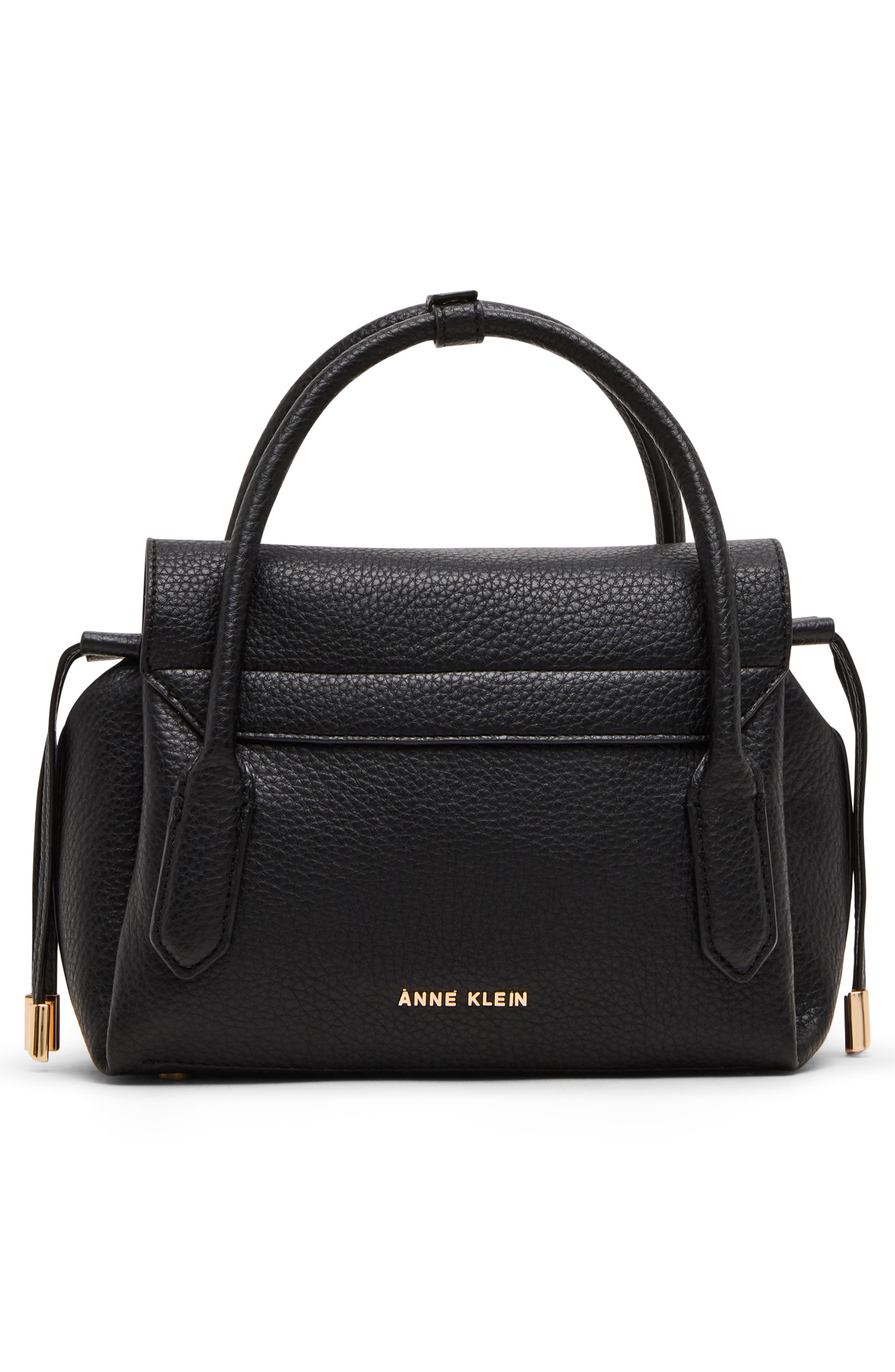 Anne Klein Small Satchel Bag, Alternate, color, Black