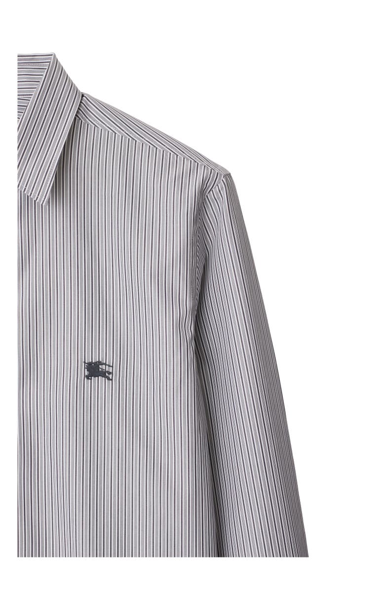Burberry Regular Fit Striped Cotton Shirt, Alternate, color, Black/White