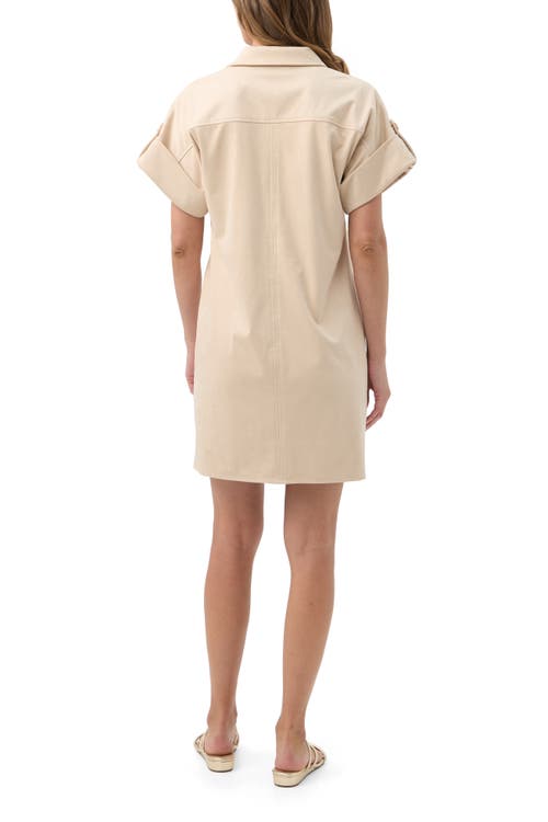 Trina Turk Sequoia Faux Suede Dress In Neutral